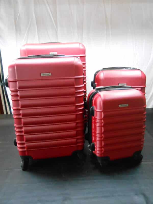 Set van vier rode koffers - Afbeelding 3