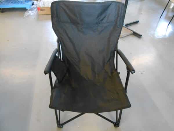 Zwarte campingstoel